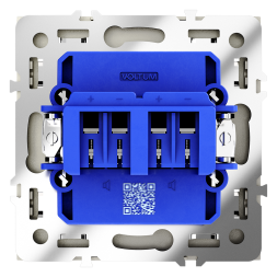 Розетка акустическая встраиваемая VOLTUM S70 4-местная, (шелк)