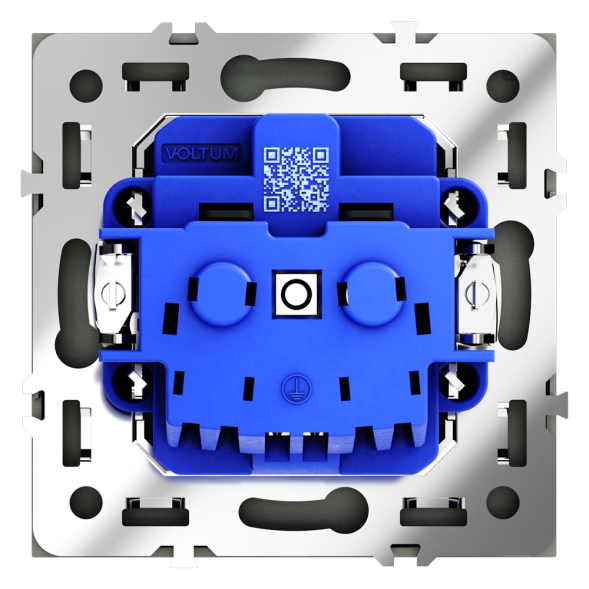 Розетка встраиваемая VOLTUM S70 с заземлением 16А, (титан)