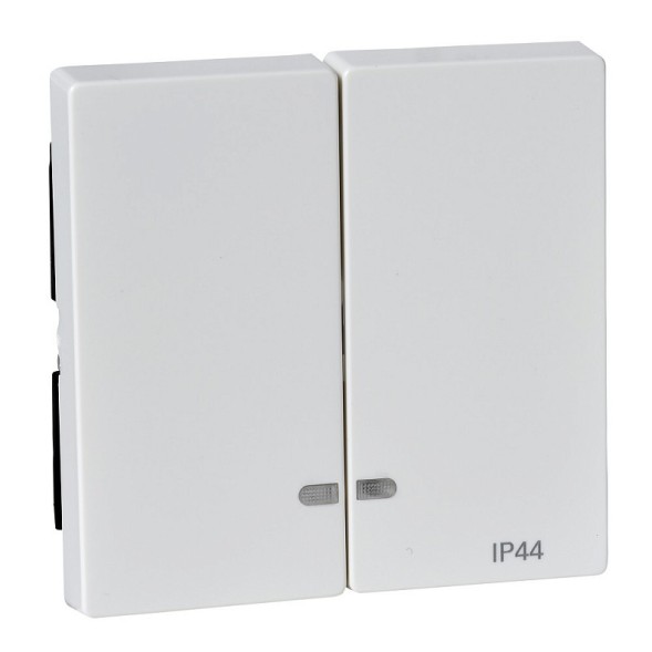 Две клавиши Merten M-серия белый с окошком для световой индикатор IP 44 MTN3424-0319