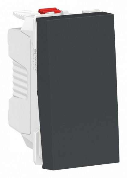 Выключатель Schneider Electric Unica Modular Антрацит 1-клавишный, кнопочный, сх. 1 10 A, 1 модуль NU310654