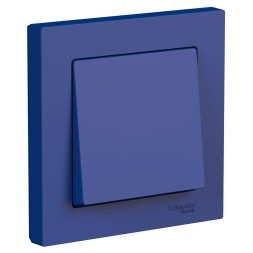 ATN001112 Atlasdesign 1-клавишный ВЫКЛЮЧАТЕЛЬ, сх.1, 10АХ, в сборе Аквамарин Schneider Electric