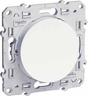 Выключатель для жалюзи Schneider Electric Odace белый 3 позиционный S52R207
