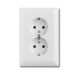 Розетка ABB Basic 55 альпийский белый SCHUKO 16А 250В двойная с защитными шторками 2CKA002021A0378 20-02 EUJKS-94-507