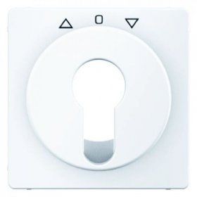 Центральная панель Berker R.1 Berker Q.1 полярная белизна с эффектом бархата, для жалюзийного замочного выключателя/кнопки 15066089