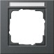 Рамка Gira E2 Антрацит с полем для надписи 1-постовая 109123