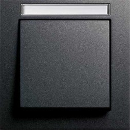 Рамка Gira E2 Антрацит с полем для надписи 1-постовая 109123