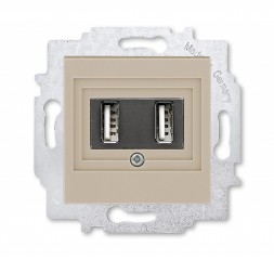 USB зарядка ABB Levit кофе макиато двойная 2CHH290040A6018 5014H-A00040 18W