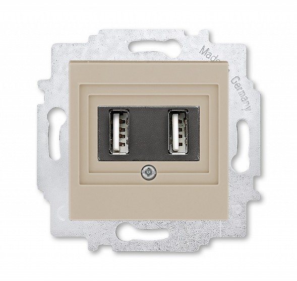 USB зарядка ABB Levit кофе макиато двойная 2CHH290040A6018 5014H-A00040 18W