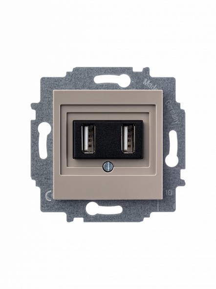 USB зарядка ABB Levit кофе макиато двойная 2CHH290040A6018 5014H-A00040 18W