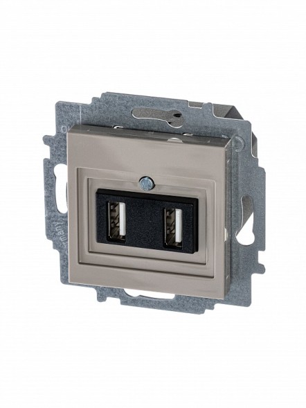 USB зарядка ABB Levit кофе макиато двойная 2CHH290040A6018 5014H-A00040 18W