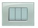 Рамка Bticino LivingLight Квадрат Серое небо 3 модуля LNA4803KG