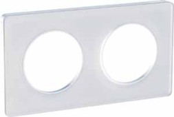 Рамка Schneider Electric Odace Прозрачный белый 2-постовая S52P804R