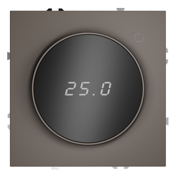 Терморегулятор электронный VOLTUM S70 с индикацией и датчиком, для теплого пола, (капучино)