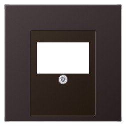 Крышка для ТАЕ и USB розеток, фиксация винтом. металл. dark. Aluminium Jung LS серия AL2969TD