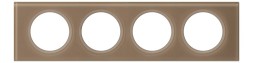 Рамка Legrand Celiane Стекло Смальта мокка 4 поста 069464