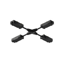 TR2116-BK Гибкий Х-образный, электрический коннектор трека SMART, черный