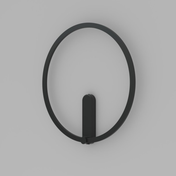 DK5035-BK Бра ROUND со светодиодом, IP20, 24W, 3000/4000/6500K, черный, алюминий