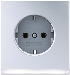 Розетка Jung LS серия SCHUKO с подсветкой LED AL2520-OLEDW