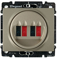 Лицевая панель Legrand Galea Life титан для розетки акустической двойной 771425