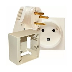 Розетка с вилкой и накладной коробкой Legrand 2P+Т 32А 220В 782222