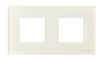 Рамка ABB Zenit Белое стекло 2 поста 2CLA227200N3001 N2272 CB