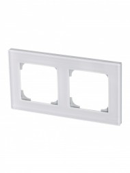 Рамка ABB Zenit Белое стекло 2 поста 2CLA227200N3001 N2272 CB