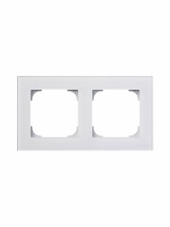 Рамка ABB Zenit Белое стекло 2 поста 2CLA227200N3001 N2272 CB