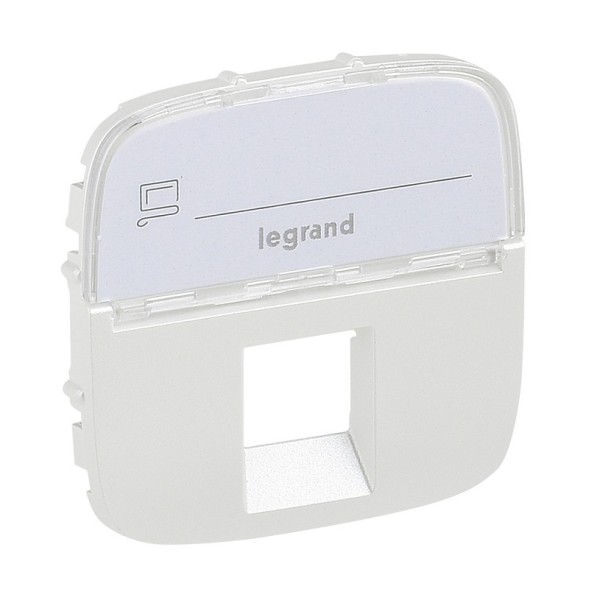Лицевая панель Legrand Valena ALLURE Жемчуг для 1очных розеток телефонных/информационных с держателем маркировки 755479