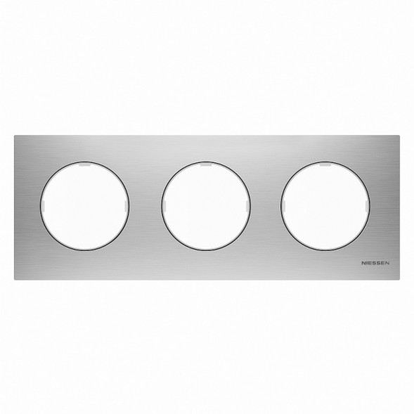 Рамка ABB Skymoon Нержавеющая сталь 3 поста 2CLA867300A4001 8673 OX