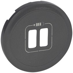 Накладка Legrand Celiane Графит р.2хUSB заряд. 067956