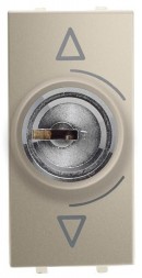 Механизм переключателя ABB Zenit шампань с ключом на 3 положения одномодульный 2CLA215310N1901 N2153.1 CV