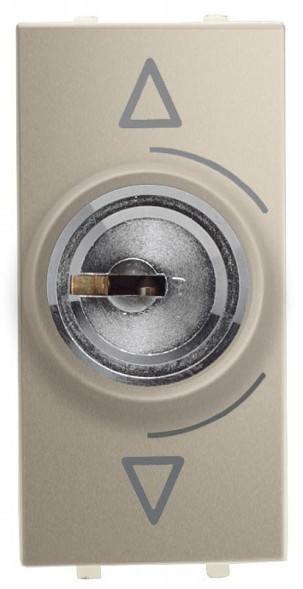 Механизм переключателя ABB Zenit шампань с ключом на 3 положения одномодульный 2CLA215310N1901 N2153.1 CV