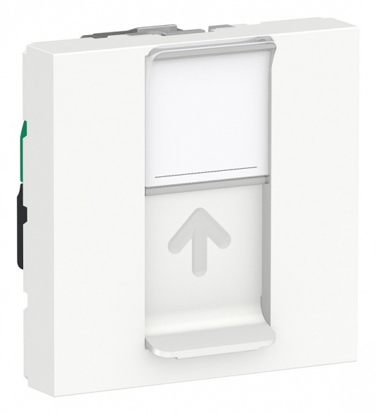 Розетка компьютерная RJ45 Schneider Electric Unica Modular Белый 1очная, кат. 5е STP, 2 модуля NU341318