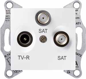 RTV\SAT\SAT розетка Schneider Electric Odace белый оконечная SDN3502121