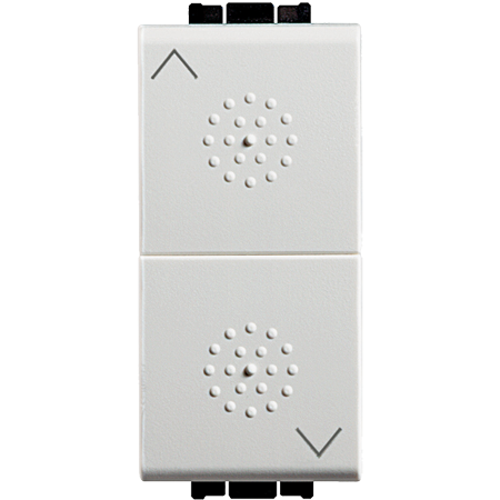 Кнопка Bticino LivingLight Air Белый 10А, двойная с блокировкой, 1P-NО + 1P-NО N4037