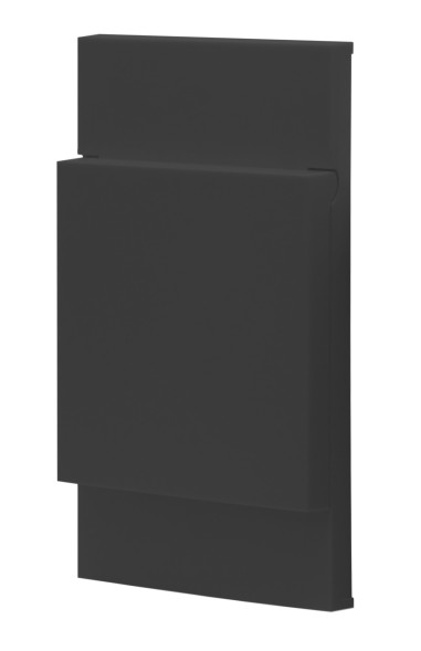 Накладка с крышкой на розетку 220V с/з со шторками винтовой зажим 16A (Черный матовый)