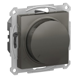 Светорегулятор (диммер) Schneider Electric Atlasdesign Сталь поворотно-нажимной, 315Вт, механизм ATN000934
