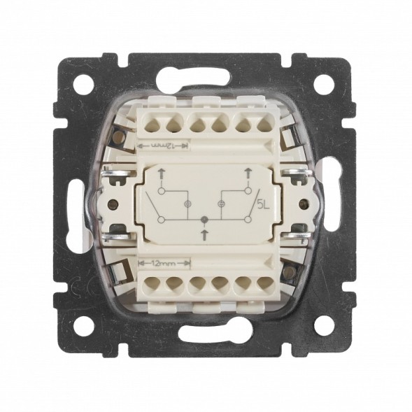 Выключатель Legrand Valena 2-х клавишный с подсветкой 770128