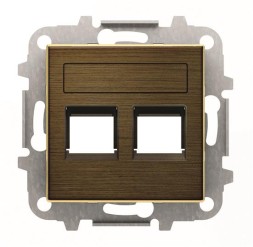 Накладка ABB Sky античная латунь на розетку информационную 2CLA851820A1201 8518.2 OE