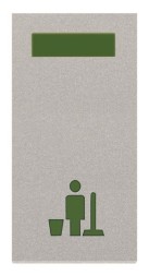 Светосигнализатор ABB Zenit серебристый с LED лампой Уборка номера одномодульный 2CLA218050N1301 N2180.5 PL