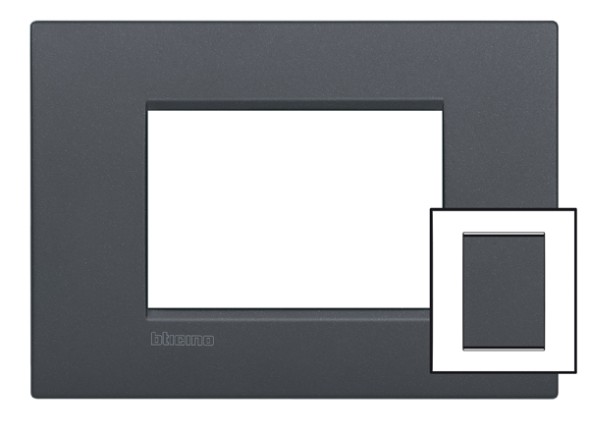 Рамка Bticino LivingLight Air Антрацит 3+3 модуля LNC4826AR
