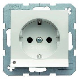 Штепсельная розетка Berker R.1 Полярная белизна SCHUKO 41098989