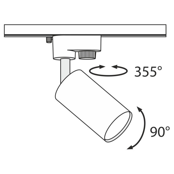 Трековый светильник Technical TR002-1-GU10-W