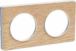Рамка Schneider Electric Odace Ольха / Белый 2-постовая S52P804N