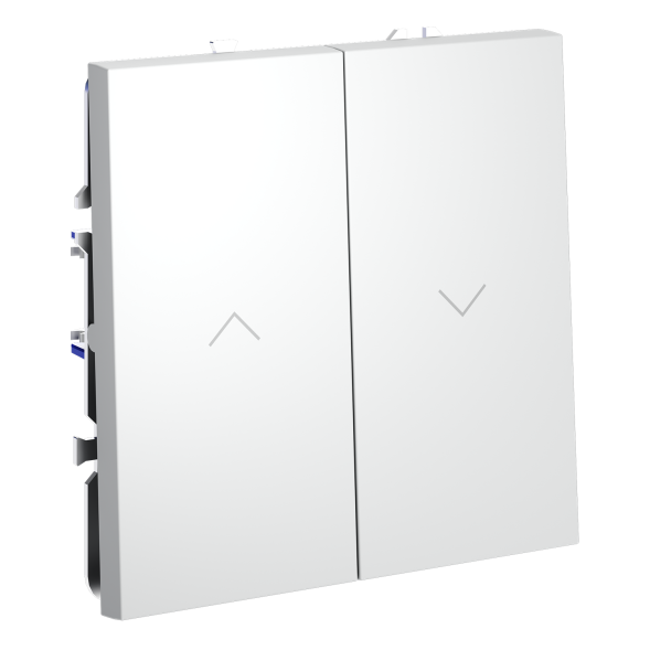 Выключатель встраиваемый VOLTUM S70 для жалюзи 10А, (белый матовый)