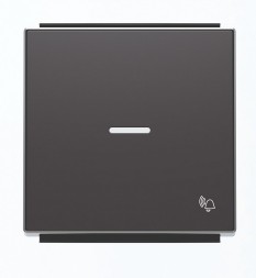 Клавиша ABB Sky Чёрный бархат для 1-клавишных выключателей /переключ /кнопок символ &quot;ЗВОНОК&quot; линзой 2CLA850430A1501 8504.3 NS