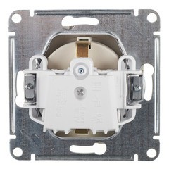 РОЗЕТКА с заземлением со шторками, 16А, механизм, быстрозажим. клем., АЛЮМИНИЙ Schneider Electric Art Gallery GAL000345S