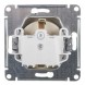 РОЗЕТКА с заземлением со шторками, 16А, механизм, быстрозажим. клем., АЛЮМИНИЙ Schneider Electric Art Gallery GAL000345S