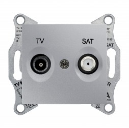 TV\SAT розетка Schneider Electric Sedna алюминий оконечная SDN3401660