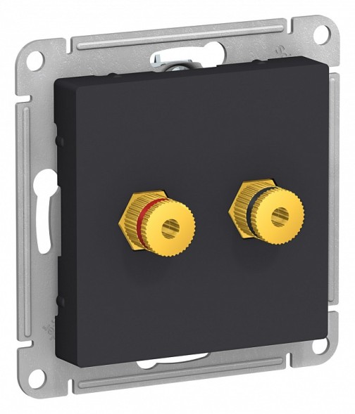 Аудиорозетка двойная Schneider Electric Atlasdesign Карбон ATN001087